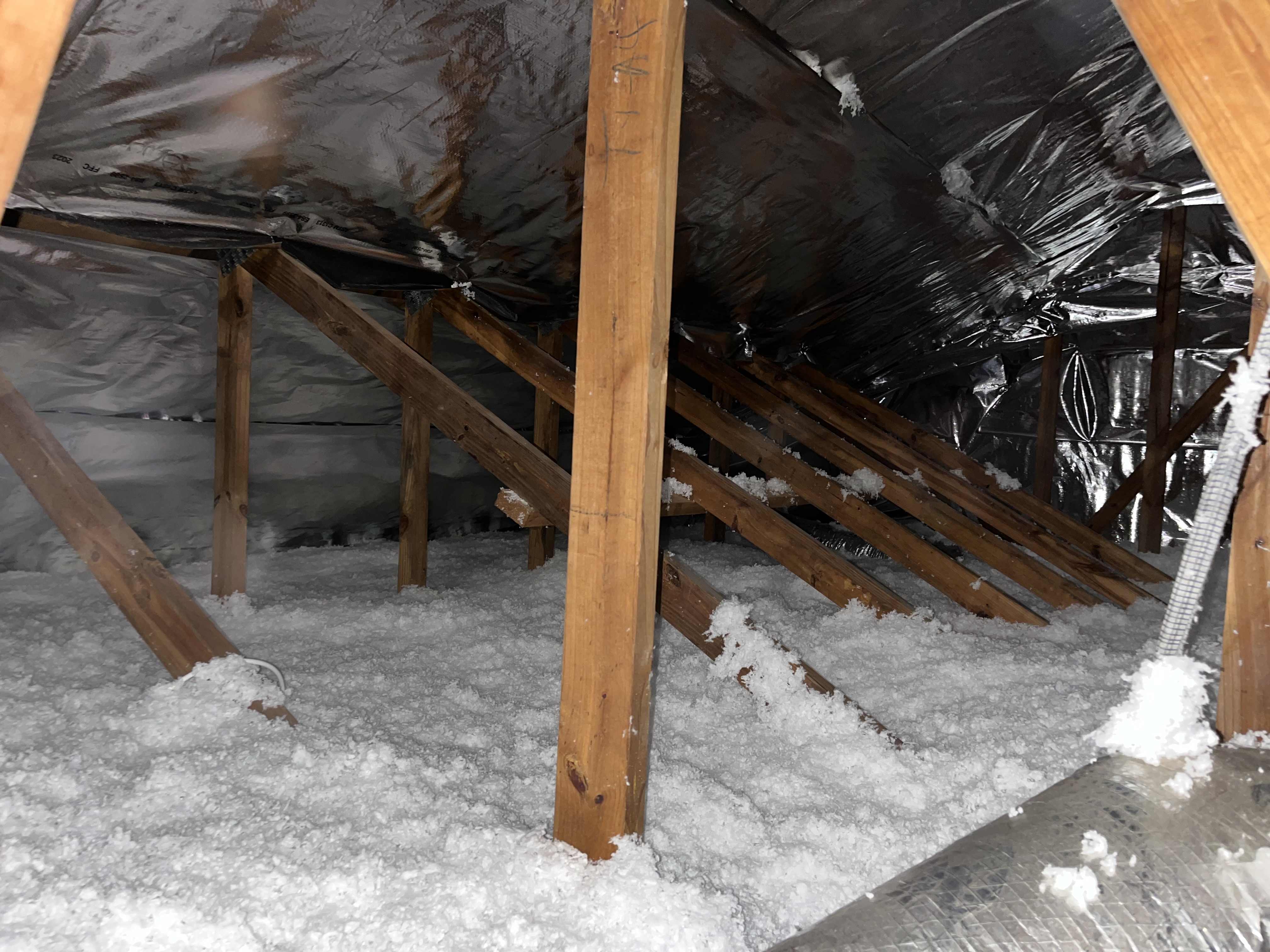 Finished attic insulation install in a Central Florida home